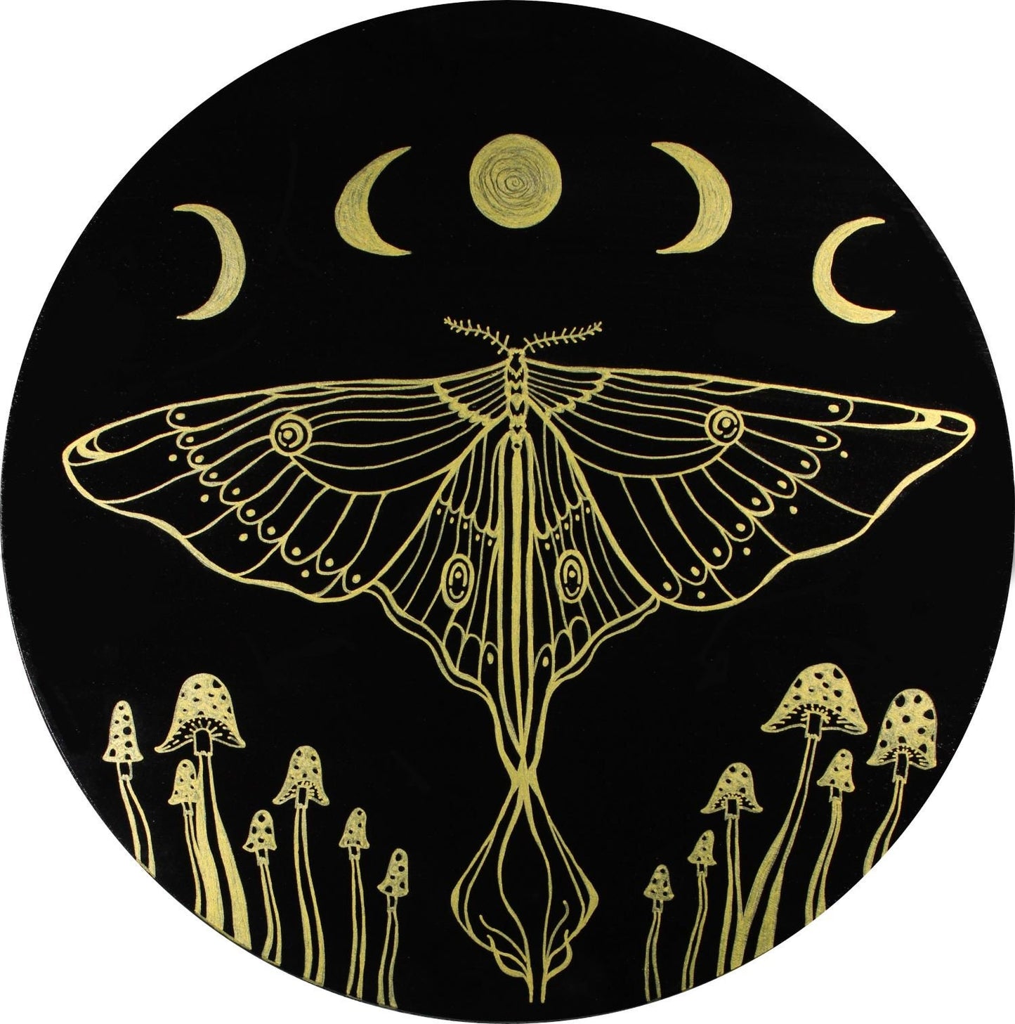 Triple Moon Moth | Archival Art Print | Painting by Kayla Sophia Art