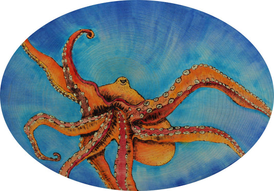 Octopus Swimming | Archival Art Print | Painting by Kayla Sophia Art