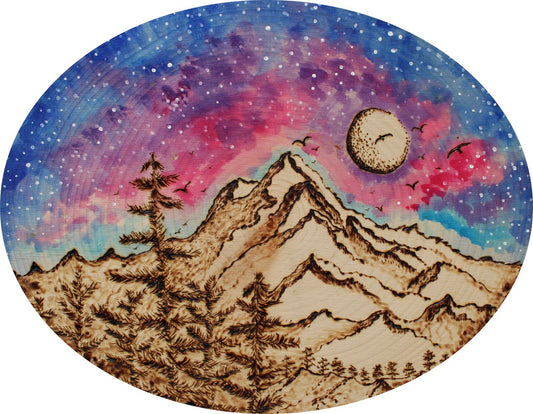 Starlight Mountain | Archival Art Print | Painting by Kayla Sophia Art