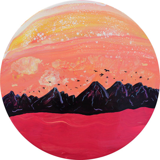Pink Sunrise Migrations | Archival Art Print | Painting by Kayla Sophia Art